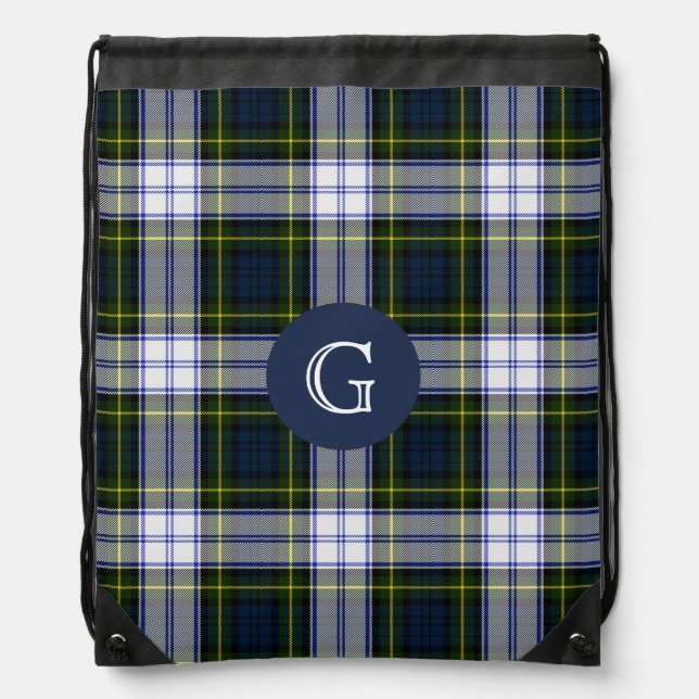 Gordon Dress Tartan Plaid Monogram Backpack (Front)