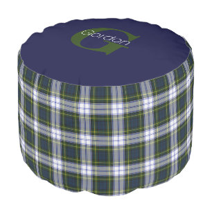 Gordon Dress Tartan Plaid Pouf Stool