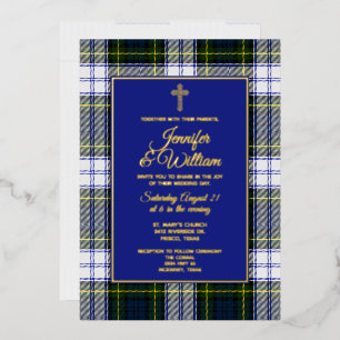 Gordon Dress Tartan Plaid Wedding Foil Invitation