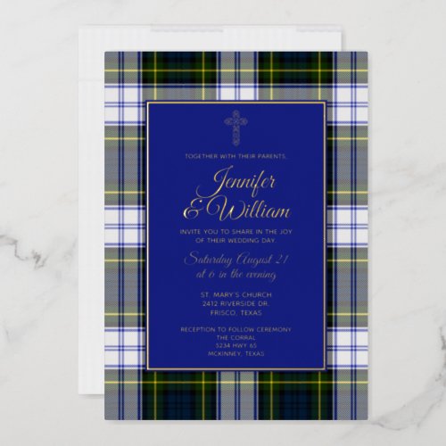Gordon Dress Tartan Plaid Wedding Foil Invitation