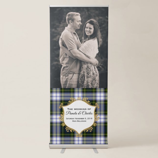 Gordon Dress Wedding Photo Retractable Banner (Front)
