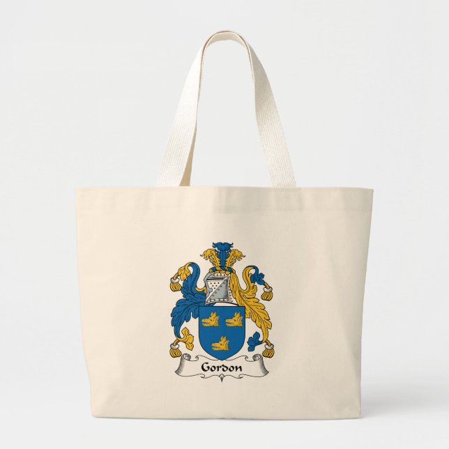 Gordon Family Crest Large Tote Bag (Front)