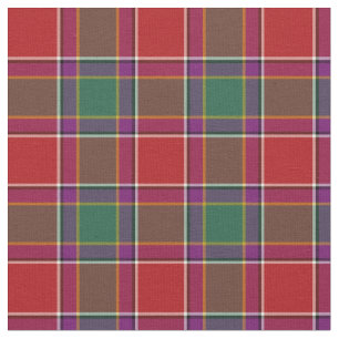 Gordon of Abergeldie Tartan Red and Green Plaid Fabric
