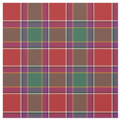 Gordon of Abergeldie Tartan Red and Green Plaid Fabric