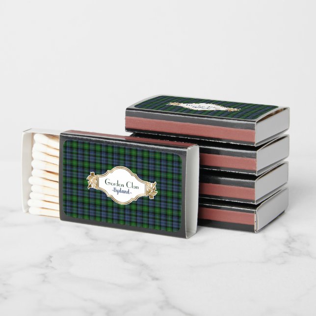 Gordon Original Scottish Clan Tartan Matchboxes (Stacked)