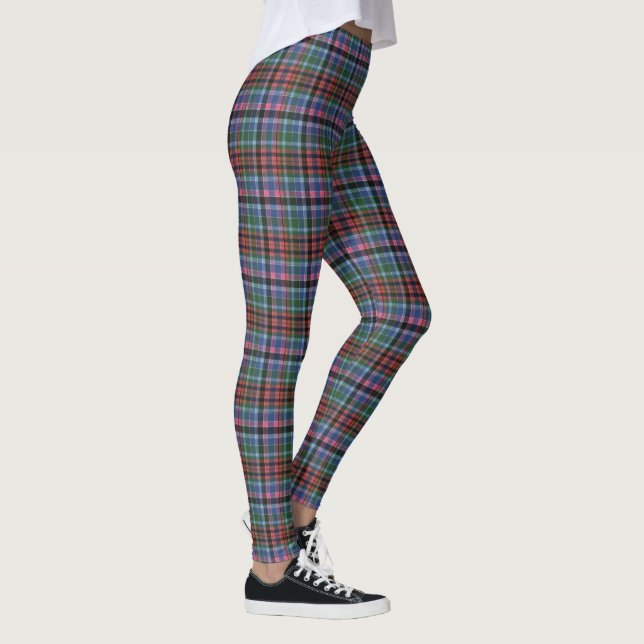 Gordon Red Ancient Original Scottish Tartan  Leggings (Right)