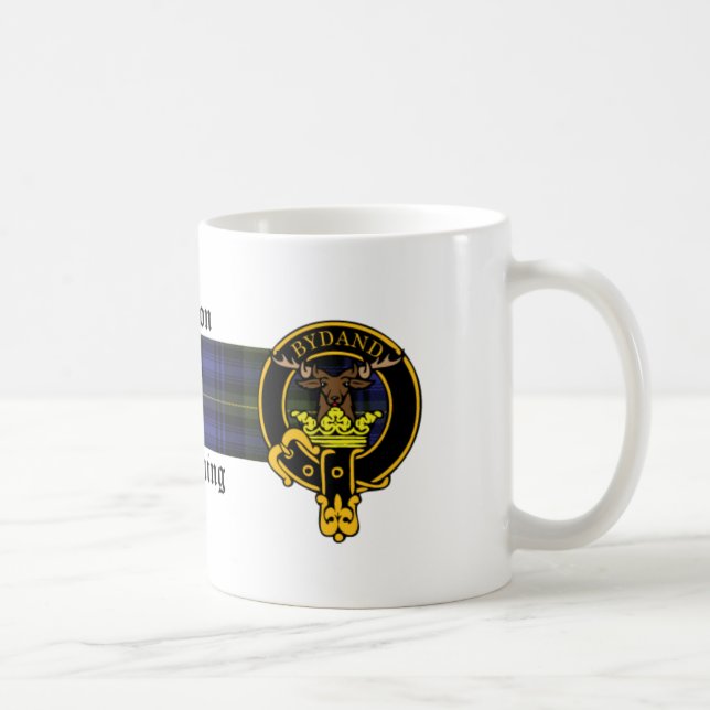 Gordon Scottish crest and Tartan mug (Right)