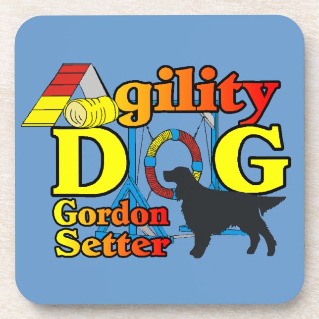 Gordon Setter Agility Drink Coaster (Front)