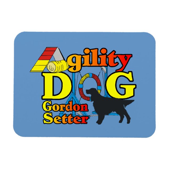 Gordon Setter Agility Magnet (Horizontal)