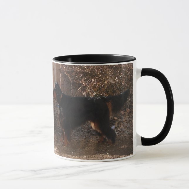 Gordon Setter Ceramic Ringer Mug (Right)