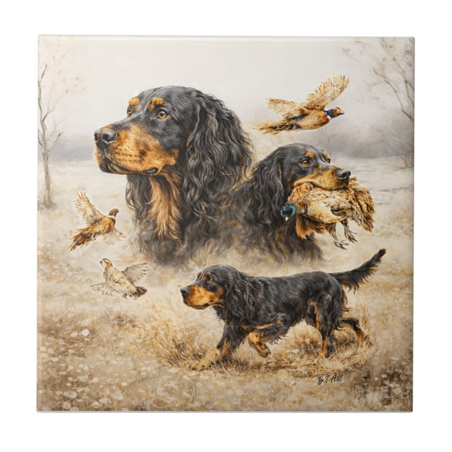 Gordon Setter Ceramic Tile (Front)
