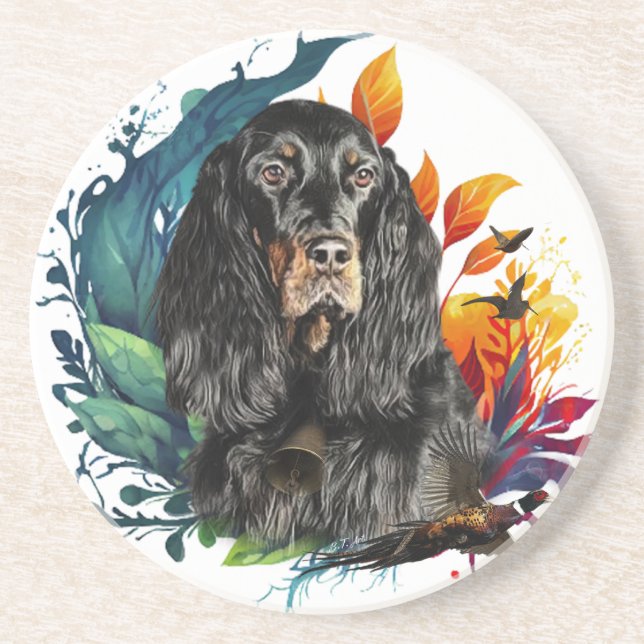 Gordon Setter  Coaster (Front)