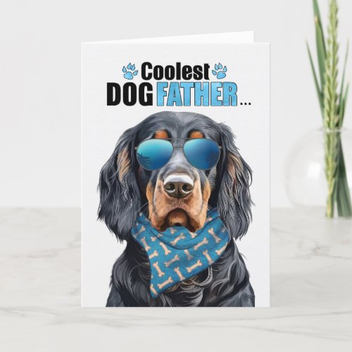 Gordon Setter Dog Coolest Dad Fathers Day Holiday Card