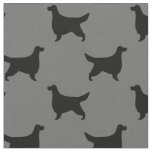 Gordon Setter Dog Silhouettes Pattern Fabric