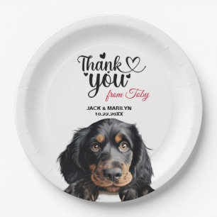 Gordon Setter Dog Wedding Reception Paper Plates