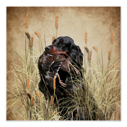 Gordon Setter  Duck hunting Tapestry Poster