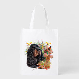 Gordon Setter , Duck hunting Tapestry Poster Throw Grocery Bag