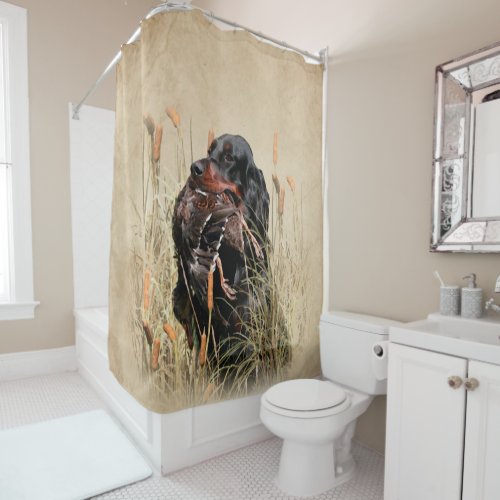 Gordon Setter  Duck hunting Tapestry Poster Throw Shower Curtain