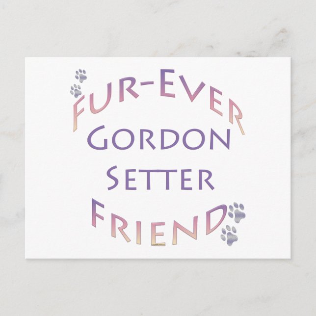 Gordon Setter Furever Postcard (Front)