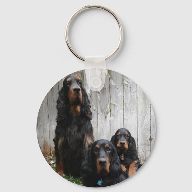 Gordon Setter Generations Keychain (Front)