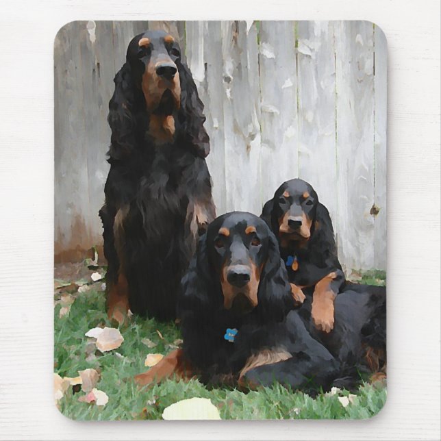 Gordon Setter Generations Painting Mousepad (Front)