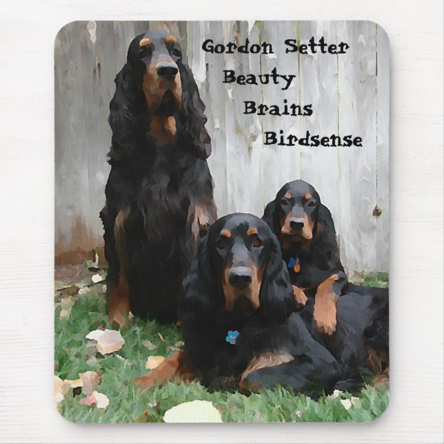 Gordon Setter Generations Painting on a Mousepad (Front)