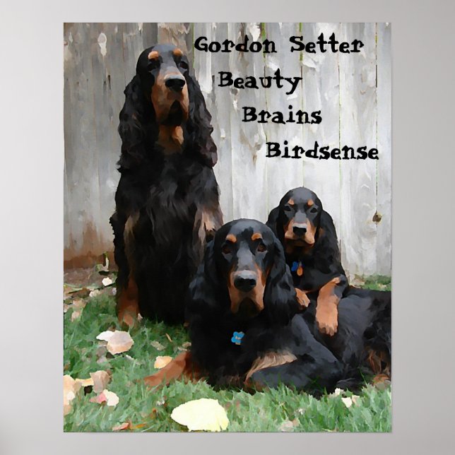 Gordon Setter Generations Painting Poster (Front)