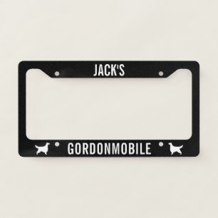 Gordon Setter Gordonmobile   Dog Lover's Custom License Plate Frame