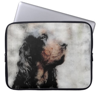 Gordon Setter Grunge Laptop Computer Sleeve
