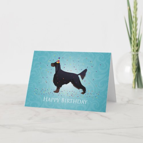 Gordon Setter Happy Birthday Design Card