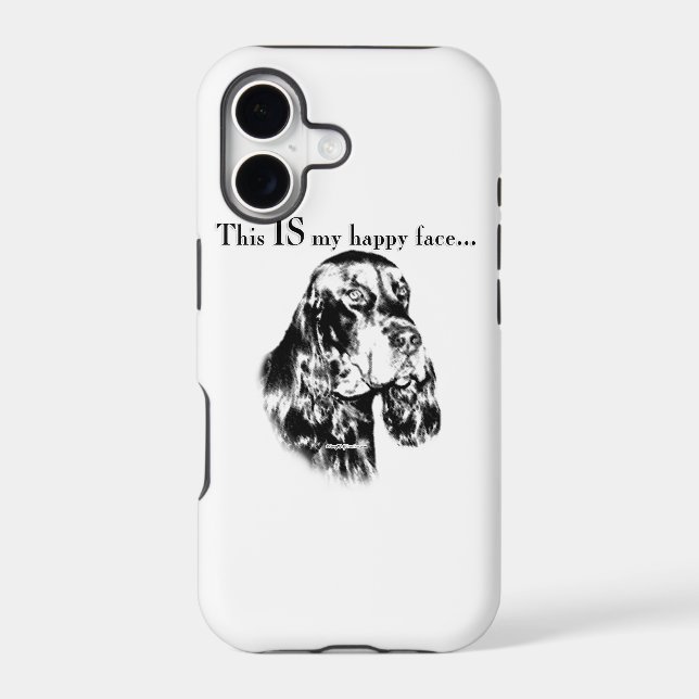 Gordon Setter Happy Face Iphone Case (Back)