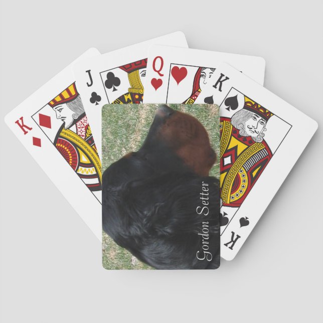 Gordon Setter Head Playing Cards (Back)