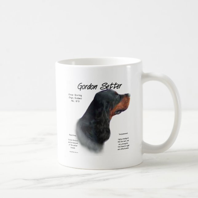 Gordon Setter History Design Coffee Mug (Right)