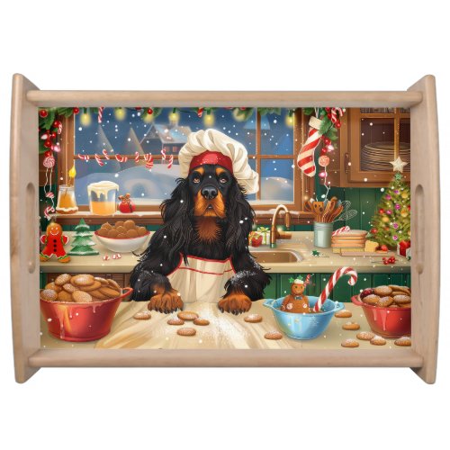 Gordon Setter Holiday Baking Festive Christmas Serving Tray