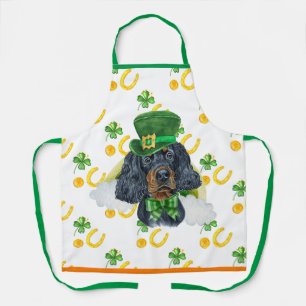 Gordon Setter Holiday Decor St Patrick's Day Dog Apron