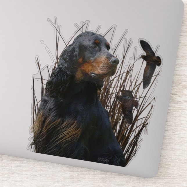 Gordon Setter , Hunting companion   Sticker (Detail)