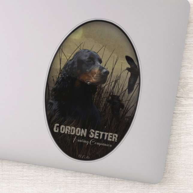 Gordon Setter , Hunting companion   Sticker (Detail)