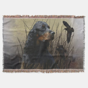 Gordon Setter , Hunting companion Throw Blanket
