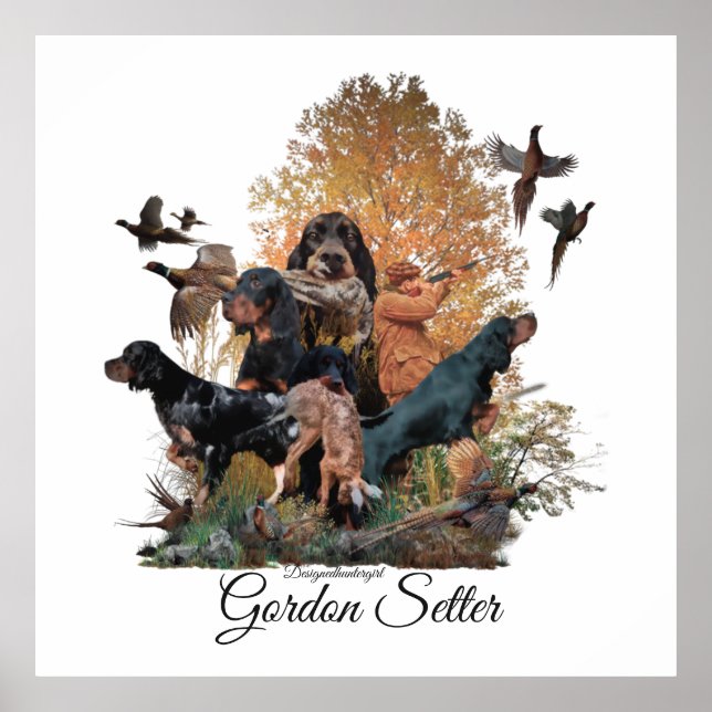 Gordon Setter, hunting season Canvas Print (Front)