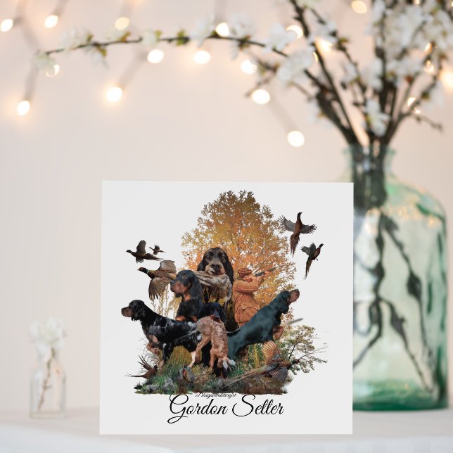 Gordon Setter, hunting season  Foam Board (In Situ (Wedding))