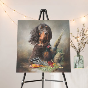 Gordon Setter, hunting season  Foam Board