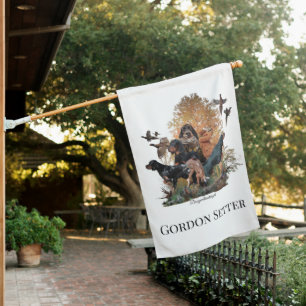 Gordon Setter, hunting season House Flag
