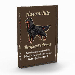 Gordon Setter Illustration Acrylic Award