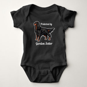 Gordon Setter Illustration Baby Bodysuit