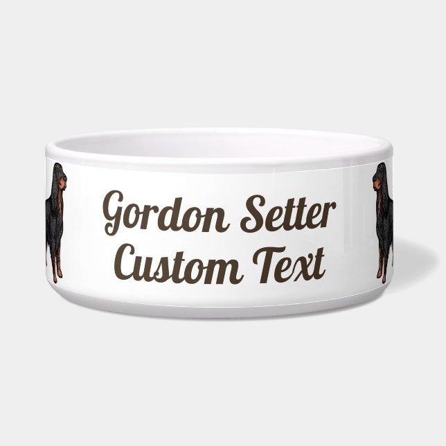 Gordon Setter Illustration Bowl (Front)