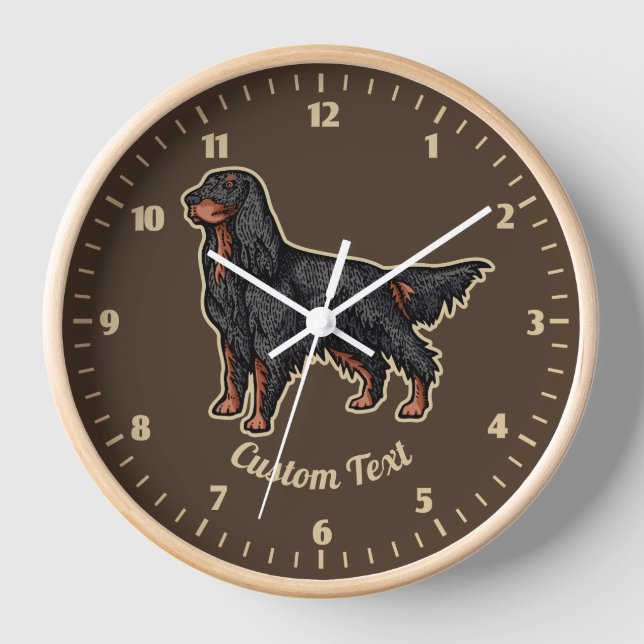 Gordon Setter Illustration Clock (Front)