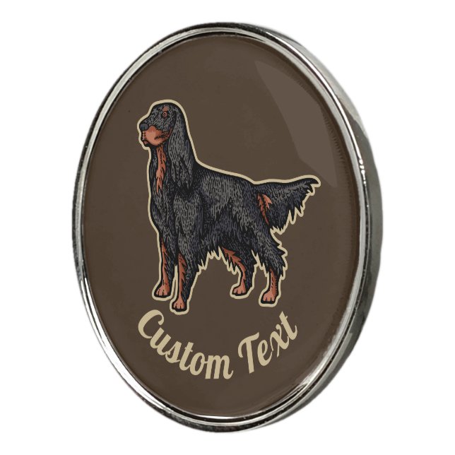 Gordon Setter Illustration Golf Ball Marker (3/4)
