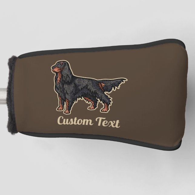 Gordon Setter Illustration Golf Head Cover (Front)