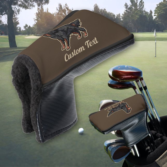 Gordon Setter Illustration Golf Head Cover (Creator Uploaded)