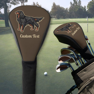 Gordon Setter Illustration Golf Head Cover